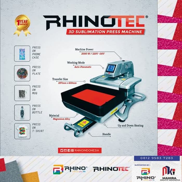 RHINOTEC 3D SUBLIMATION PRESS MACHINE - RSM 03