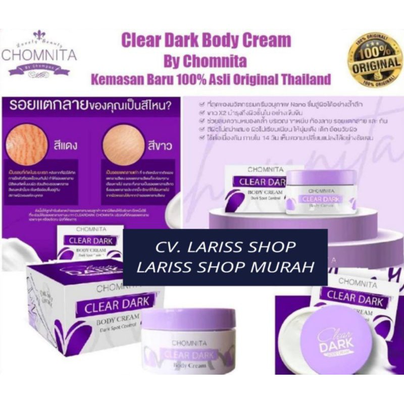 CREAM Pemutih Pantat dan Selangkangan CLEAR DARK IMPORT High Quality Original Thailand FDA
