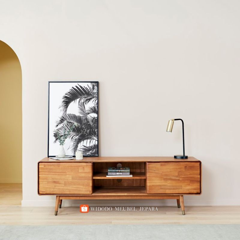 Rak tv minimalis jati