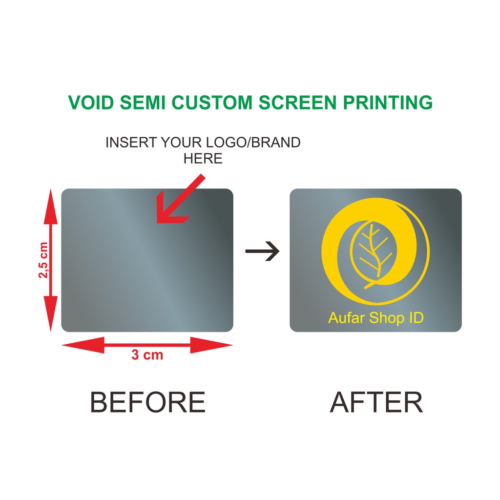 

Stiker Hologram Void Silver Besar Semi Custom