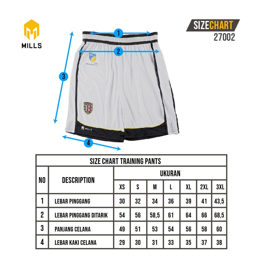 MILLS Bali United Basketball Away Short 27002BU White Original