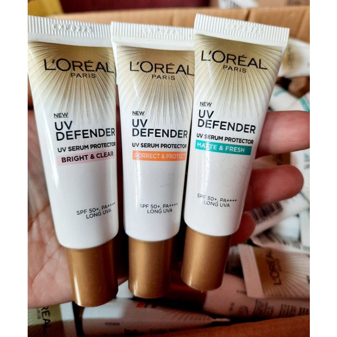 LOREAL UV Defender Matte &amp; Fresh / Bright &amp; Clear / Sunscreen 15ml /50ml