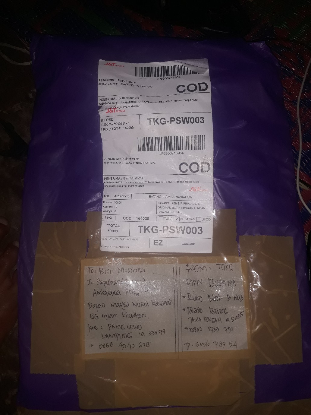 Kemeja Pria Alisan Batik Slimfit Lengan Panjang Murah