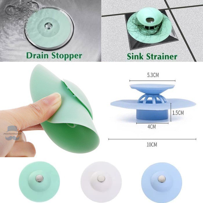 MurmerOfficial R430 PENUTUP WASTAFEL BAHAN SILIKON BULAT SARINGAN SINK BAK CUCI PIRING DAPUR / SINK FILTER SILICONE SARINGAN IMPORT