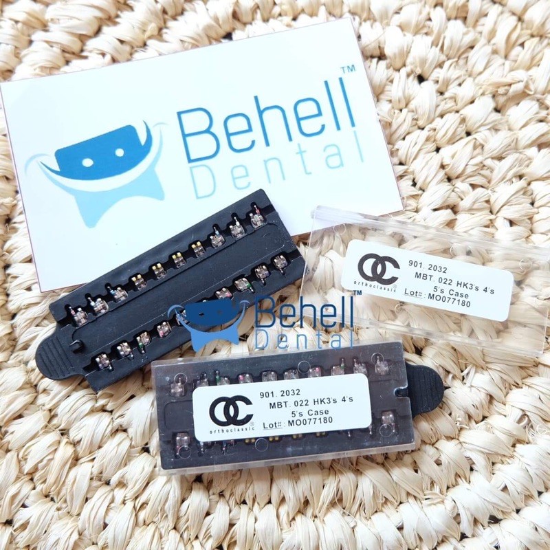PAKET BEHEL PERMANEN METAL ORTHO BRACKET ORTHO CLASSIC USA ROTH WITH HOOK - Braces Dental OC OrthoClassic Untuk Perbaikan / Perawatan Gigi - Kawat Orthodontic Metalic - Behelldental Mim