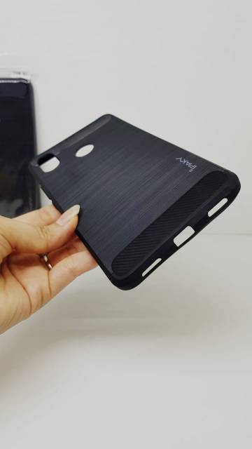 Ipaky Carbon Xiaomi Mi Max 3 6.9 inch Soft Case Xiaomi MiMax 3 Slim Fit Karbon Xiomi Mi Max3