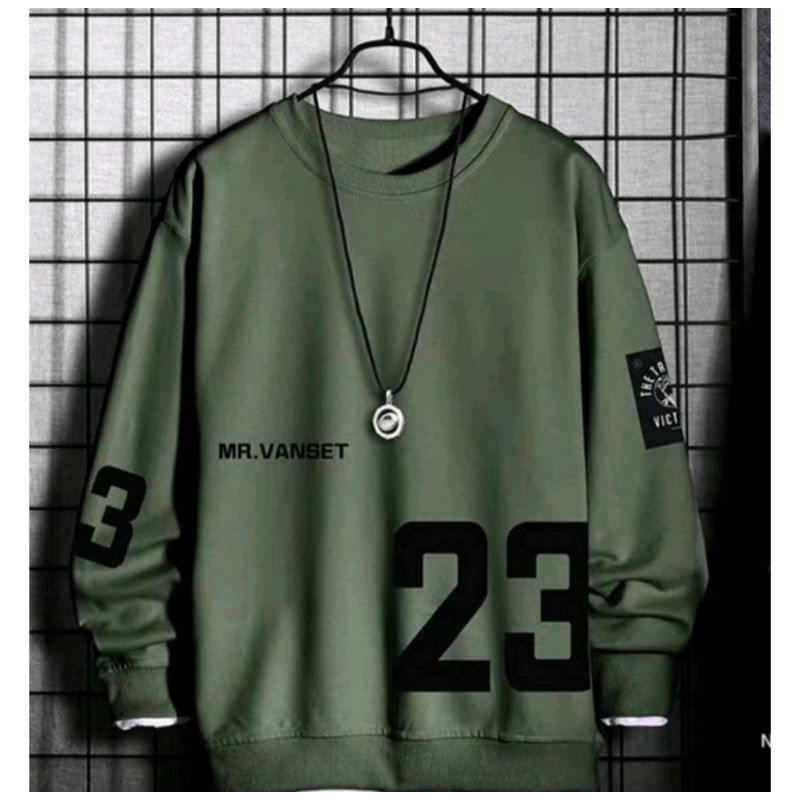 sweater crewneck lengan panjang MR.VANSET/basic pria&amp;wanita