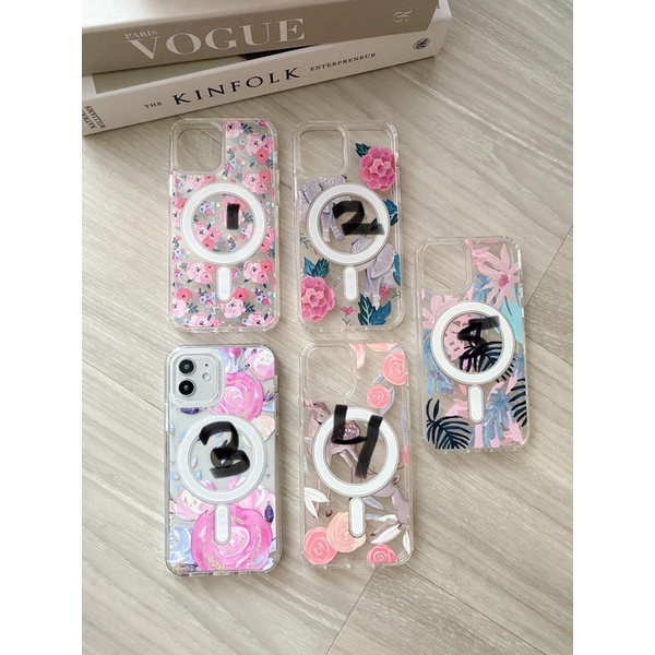 CASE MAGSAFE IP 12 PROMAX 12 PRO 12 6.1inch 12 MINI 11 PROMAX 11 PRO 11 XSMAX XR XS X TRANSPARAN-Clear Magsafe FLOWER