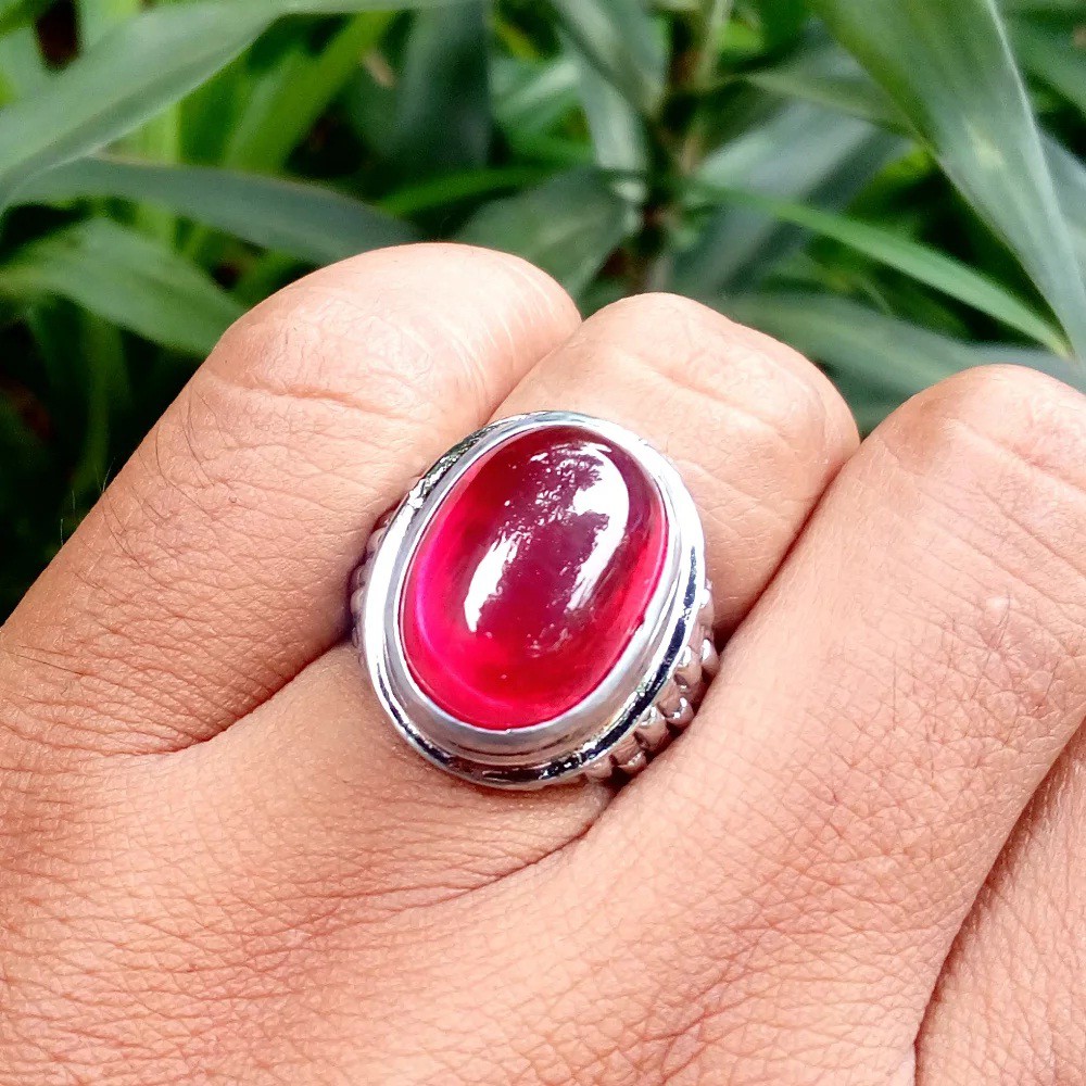 CINCIN BATU MERAH SIAM BANGKOK SUPER WARNA MERAH FANTA