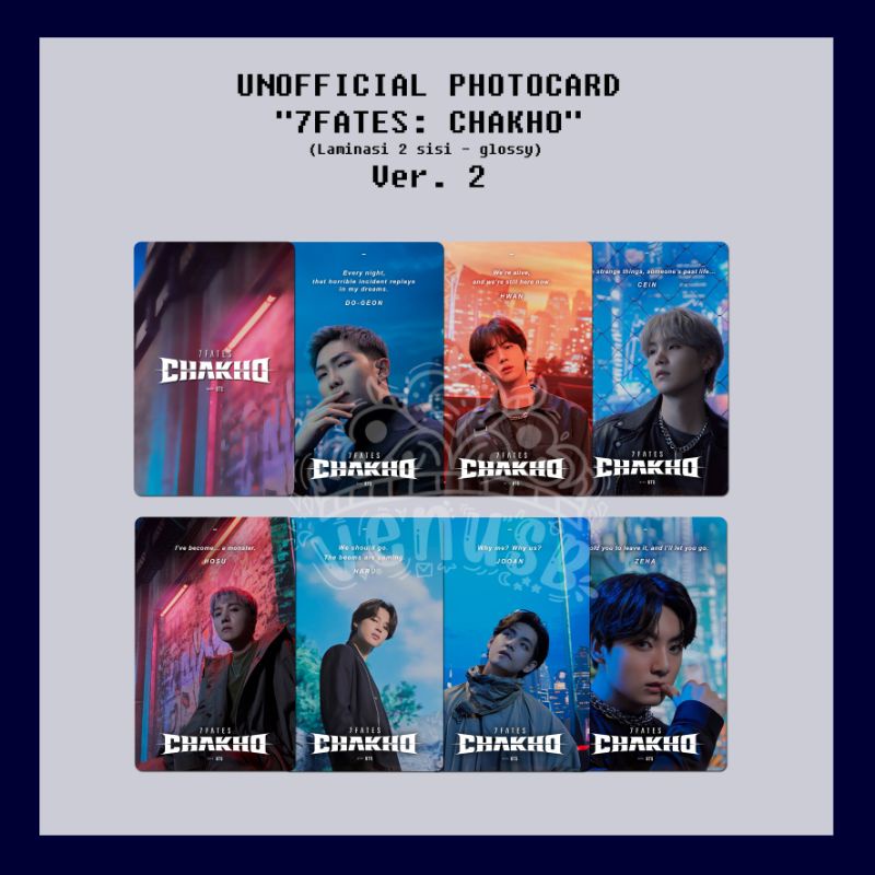 UNOFFICIAL BTS x Webtoon "7FATES: CHAKHO" PHOTOCARD