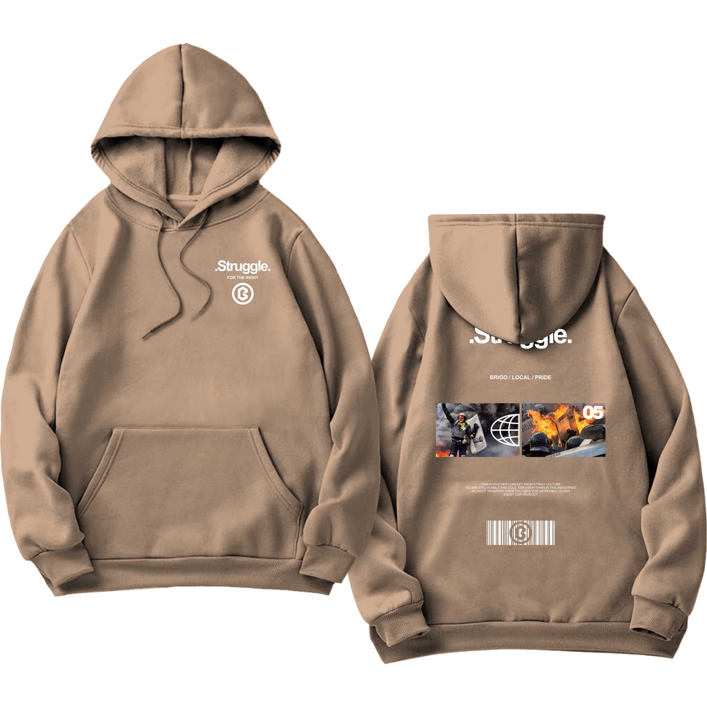 Sweater Hoodie BRIGO struggle Sablon DTF Fleece Cotton II BRIGO Jumper Hoodie struggle II M-XXL (Pria &amp; Wanita) Free stiker&amp;Gantungan Kunci