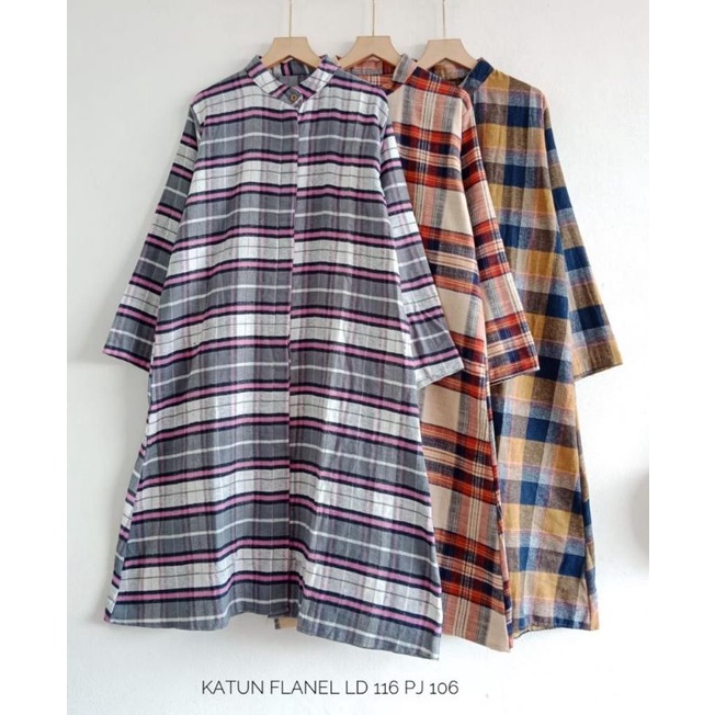 Tunik katun flanel ld 116 cm
