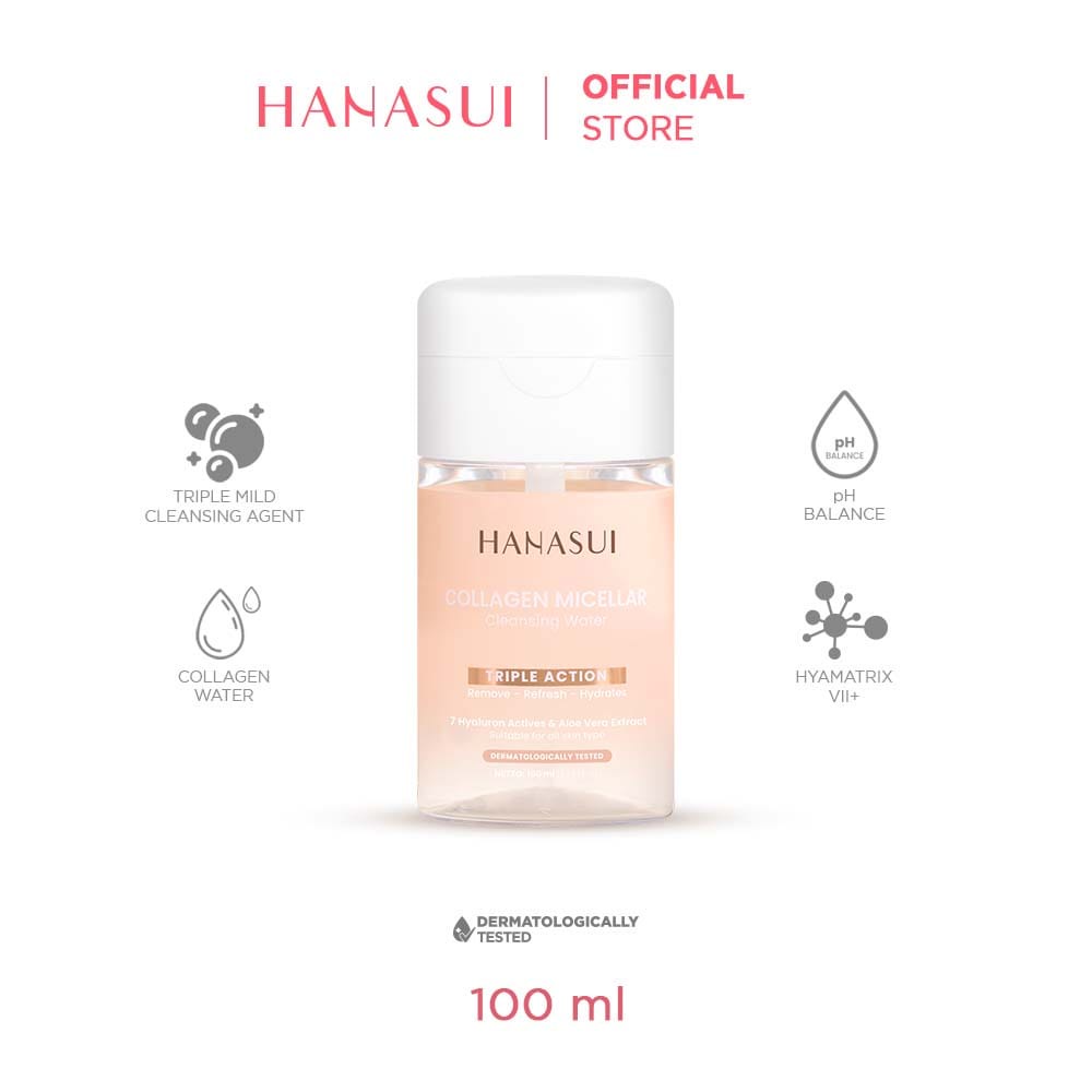 HANASUI MICELLAR WATER 100ML COLLAGEN PEMBERSIH CLEANSENG MAKE UP