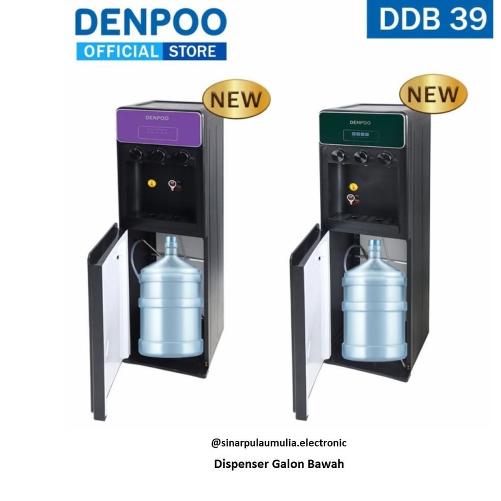 Denpoo Dispenser Bottom Loading Galon Bawah Stainless Low Watt - DDB39 / DDB-39 / DDB 39
