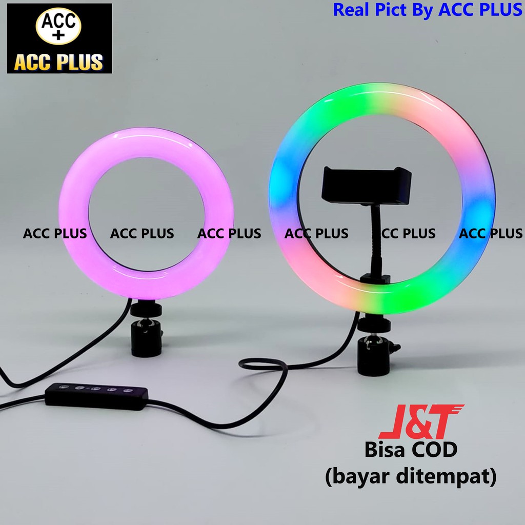 RING LIGHT LED SELFIE VLOGGER LIVESTREAMER TIKTOK RINGLIGHT + STAND TRIPOD + HOLDER HP