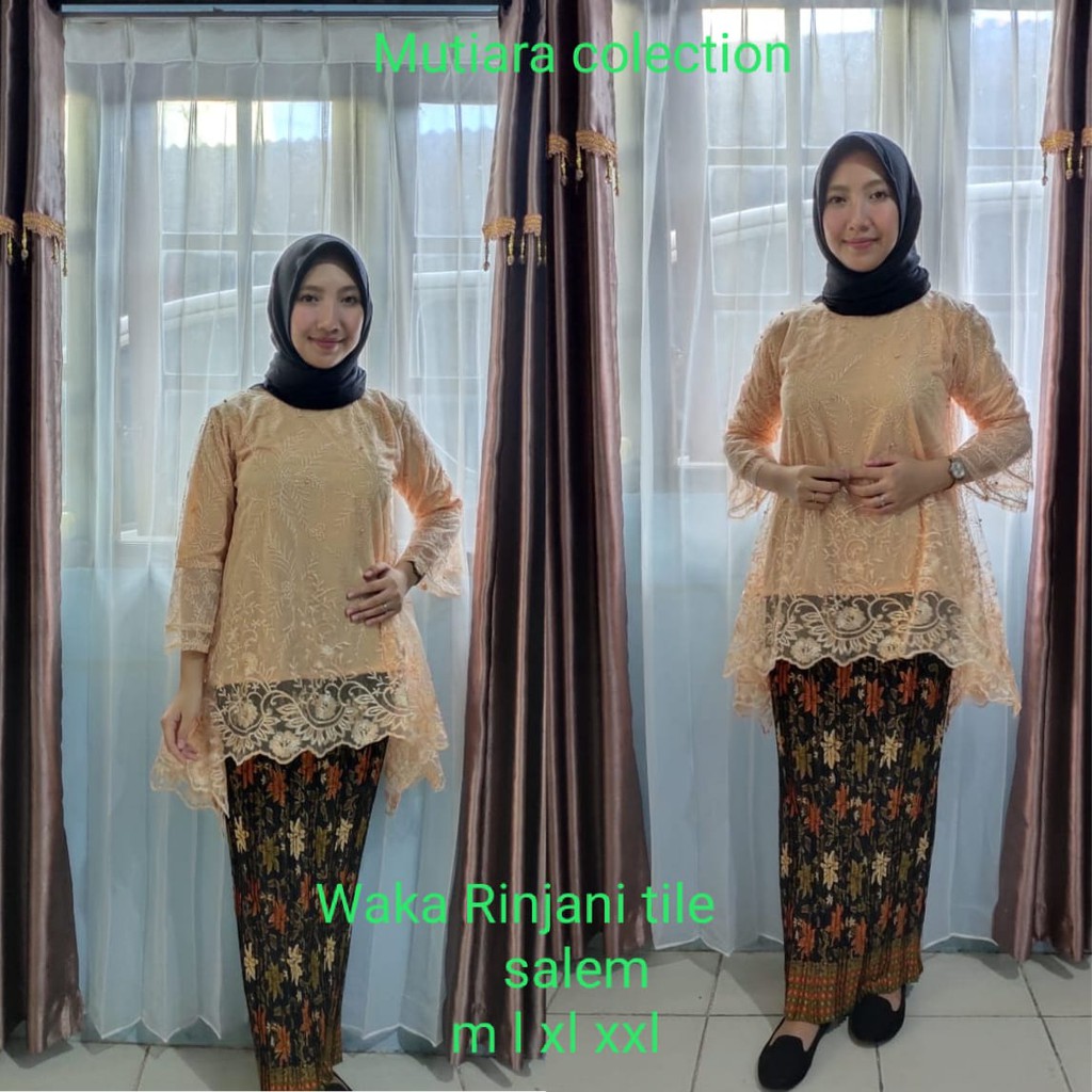 Kebaya Modern Waka Rinjani Tulle Aneka Pilihan Warna