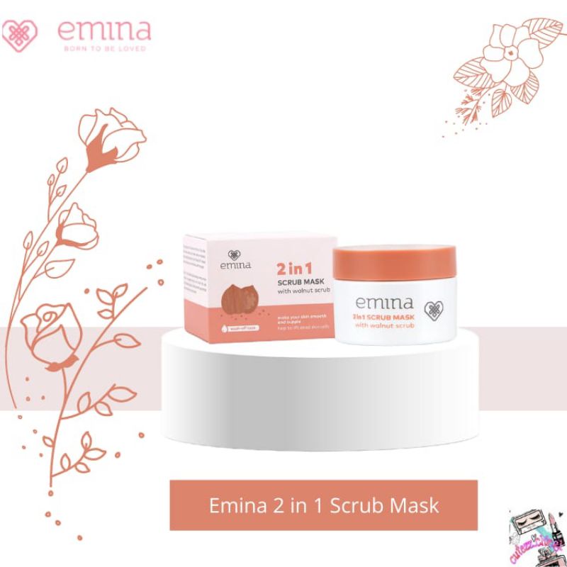 ☃️Cutezz_Ching1☃️Emina 2in1 Scrub Mask 50ml - Masker Wajah