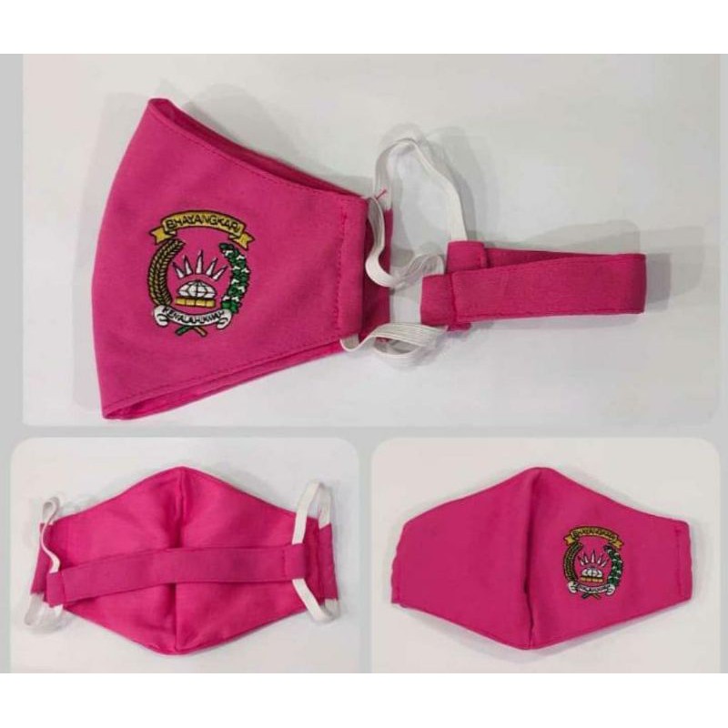 Masker bhayangkari logo bordir