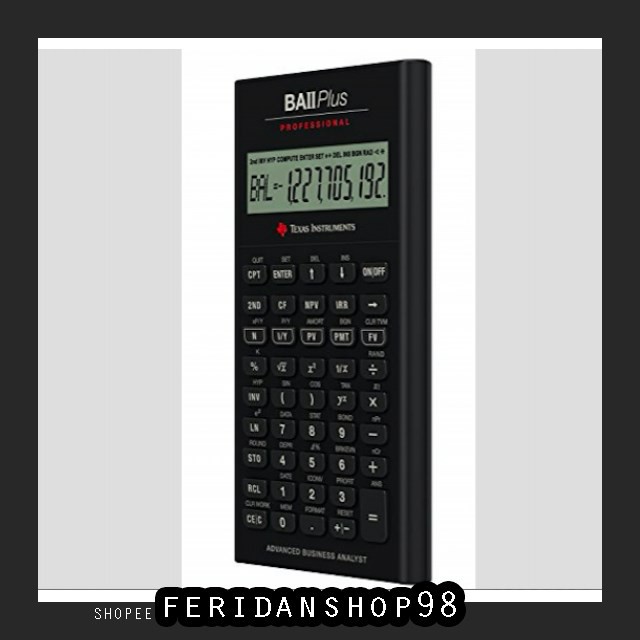 

BT596 TEXAS INSTRUMENTS BA BEST II PLUS PROFESSIONAL BY FERIDANSHOP98