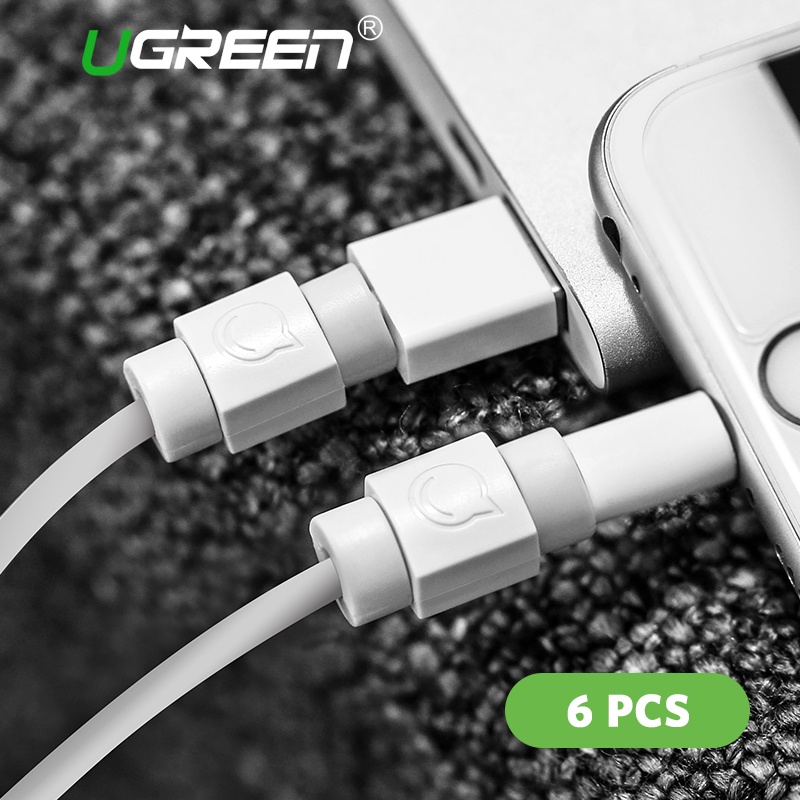 Ugreen Pelindung Kabel Charger Protector 6 PCS - 40705 - White