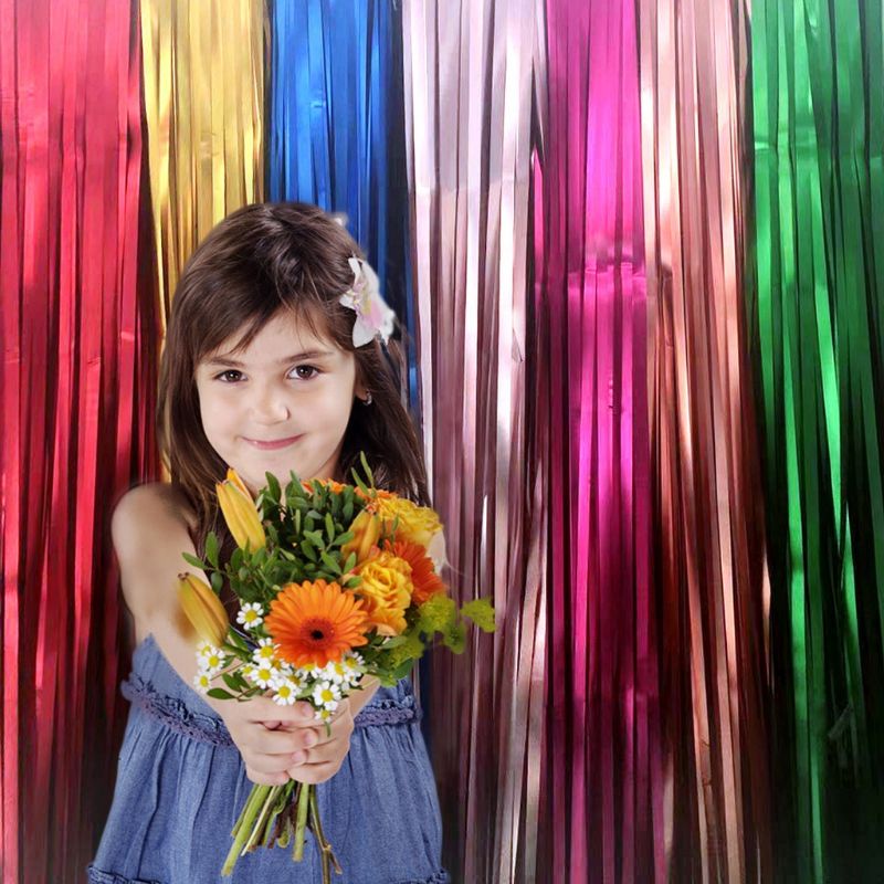 Tirai Foil Curtain Backdrop Dekorasi Ulang Tahun Photobooth wisuda perayaan party pesta birthday hia