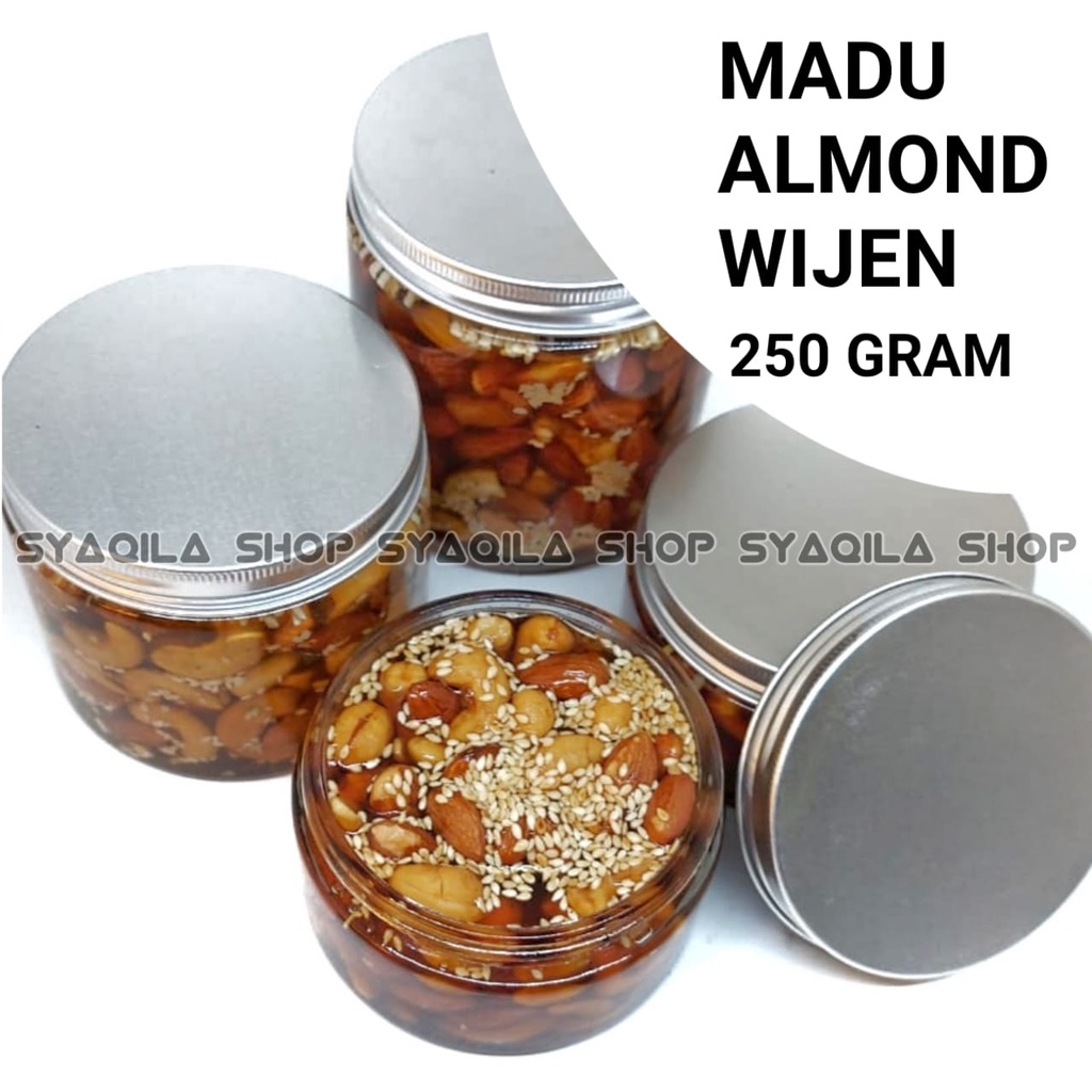 Madu Yaman Kacang Almond Wijen Kacang Mede 250 Gram