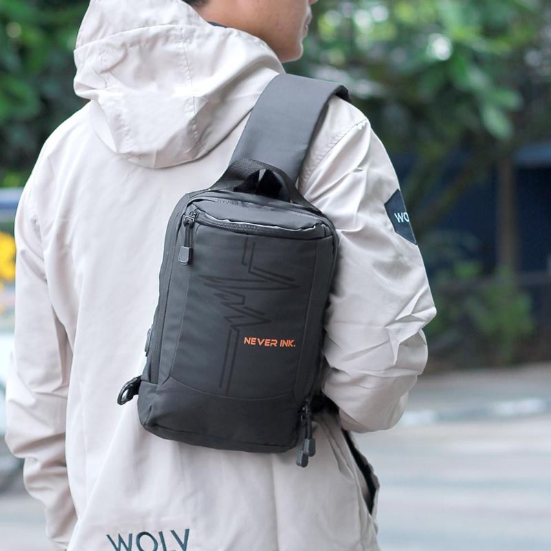 ARGL Tas Selempang Waistbag Pria SlingBag Cowok Casual Distro Original Keren