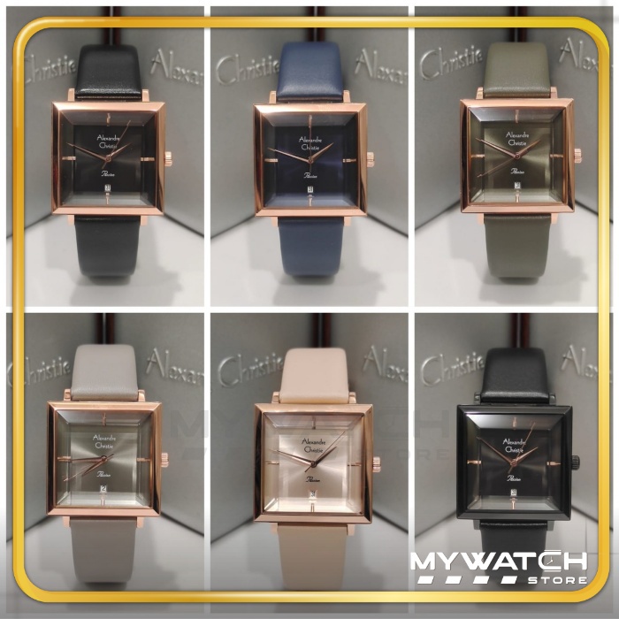 Alexander Christie Wanita AC 2987 / AC2987 Jam Tangan Original Alexandre Christi Kulit Kotak Ori