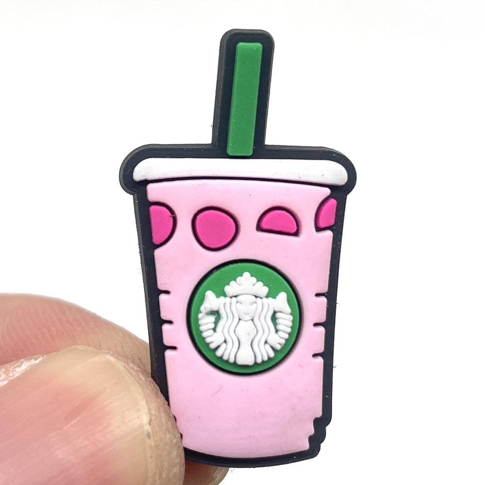Charms Desain Sepatu Milk tea Coffee jibbitz crocs Untuk Dekorasi Gelang