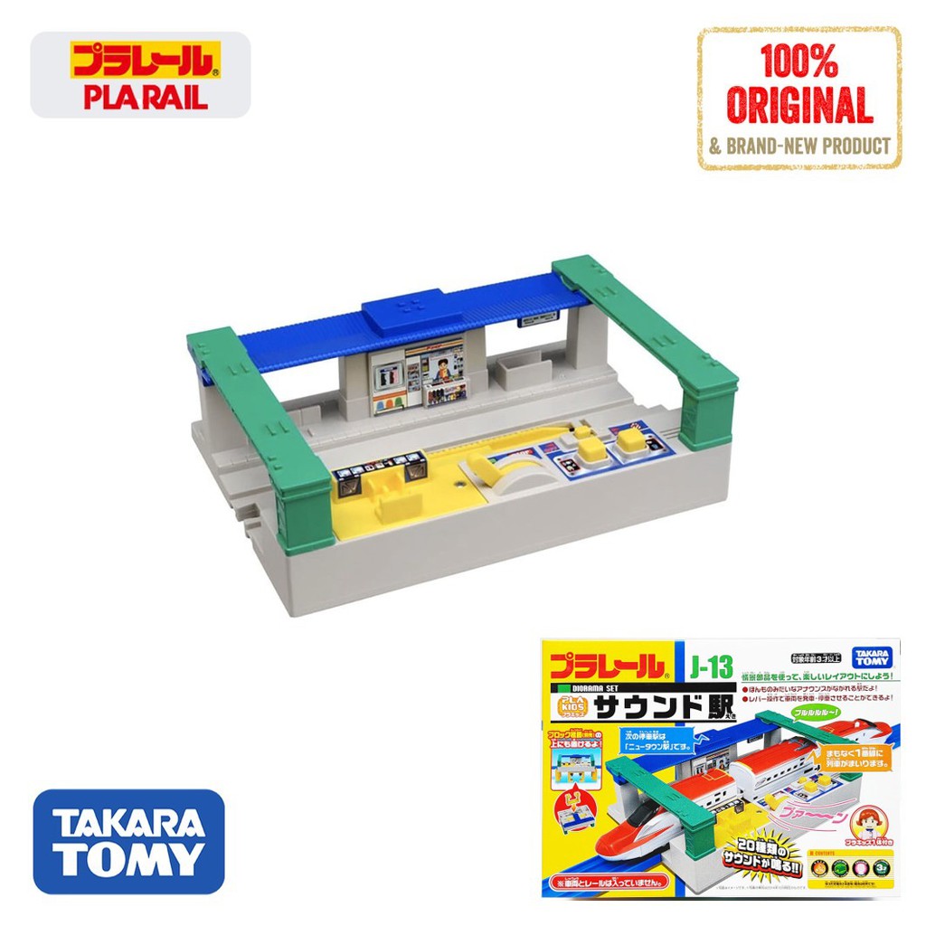 Takara Tomy Plarail Trains J-13 Sound Station with Plakids Train Toy Kereta Jepang 822530