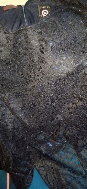 Stelan Kebaya Delika Brukat Kombi Rok Instan Plisket Batik