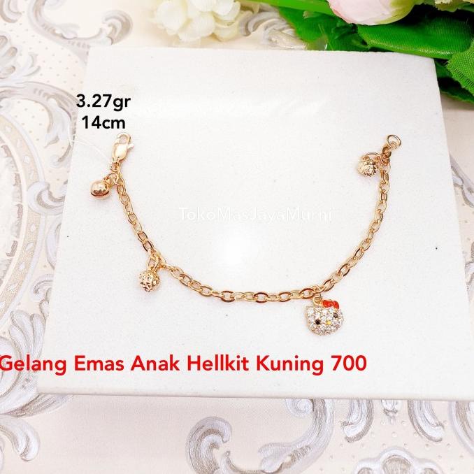 Gelang Anak Rantai Hellkit Nory Emas Kadar 700