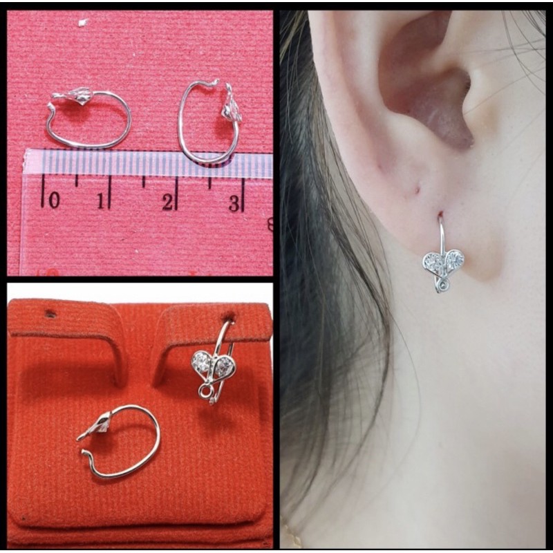 Anting kenip perak 925 anting kenip perak 925 lapis emas putih anting cewek perak S400