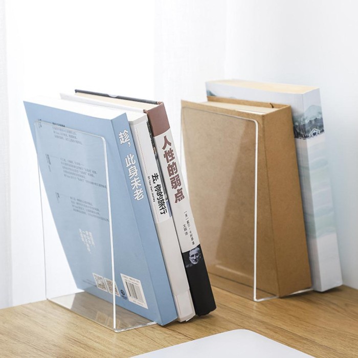 

Stand Pembatas Buku Akrilik - Acrylic Penahan Ganjal Book L