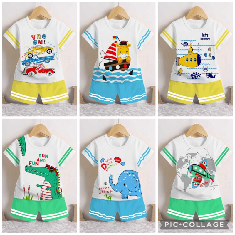 RAMORA  SETELAN BAJU ANAK LAKI LAKI /BAJU SETELAN ANAK UNISEX /PAKAIAN ANAK MURAH