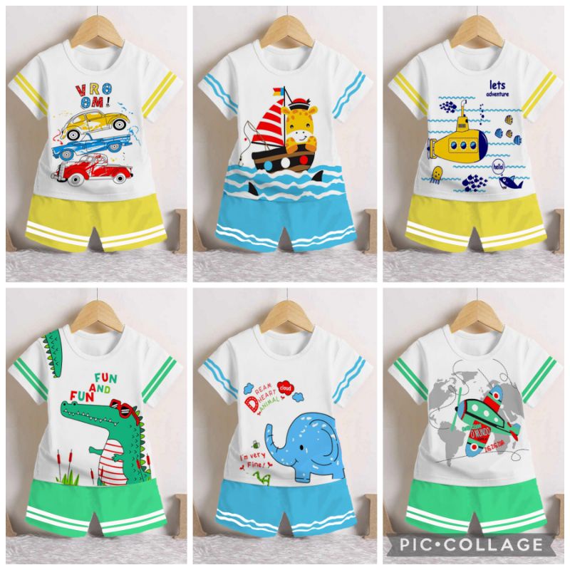 RAMORA  SETELAN BAJU ANAK LAKI LAKI /BAJU SETELAN ANAK UNISEX /PAKAIAN ANAK MURAH