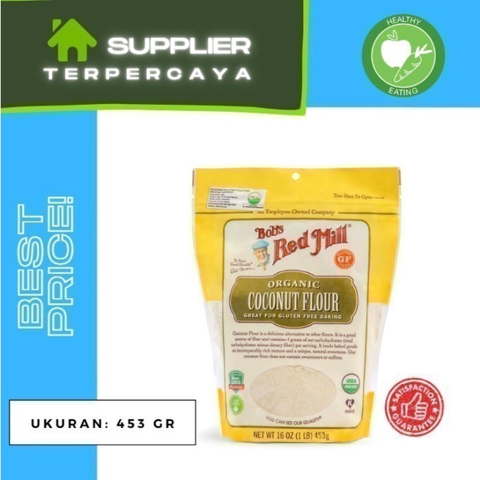 

BISA COD Bob's Red Mill Organic Coconut Flour 453gr | Tepung Organik Vegan - GF