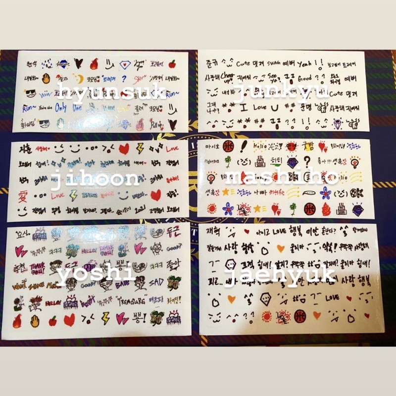 Sharing Official Handwriting Sticker Welcoming Collection Treasure