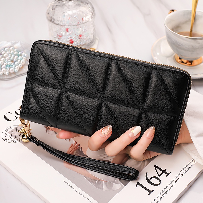 DOMPET PANJANG MUAT HP WANITA PESTA RESLETING PREMIUM KULIT MAZONE IMPORT BRANDED REMAJA KEKINIAN KOREA KARTU UANG TALI PENDEK MURAH CEWEK SIMPLE CASUAL