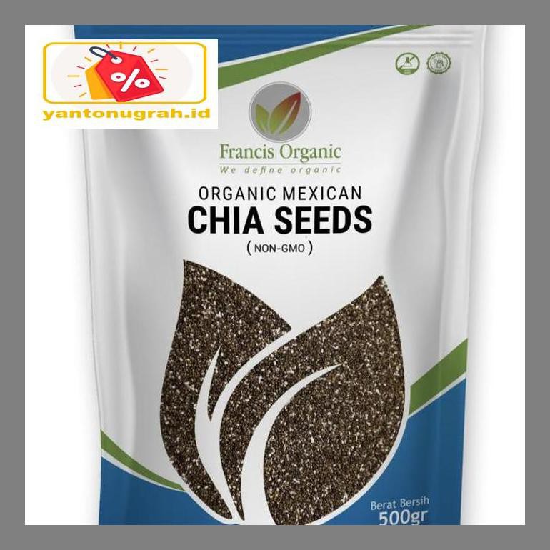 

S50Mkkar Organic Black Chia Seed Mexico / Chia Seed Mexico Organik ( 500Gram ) Dr05Ytd