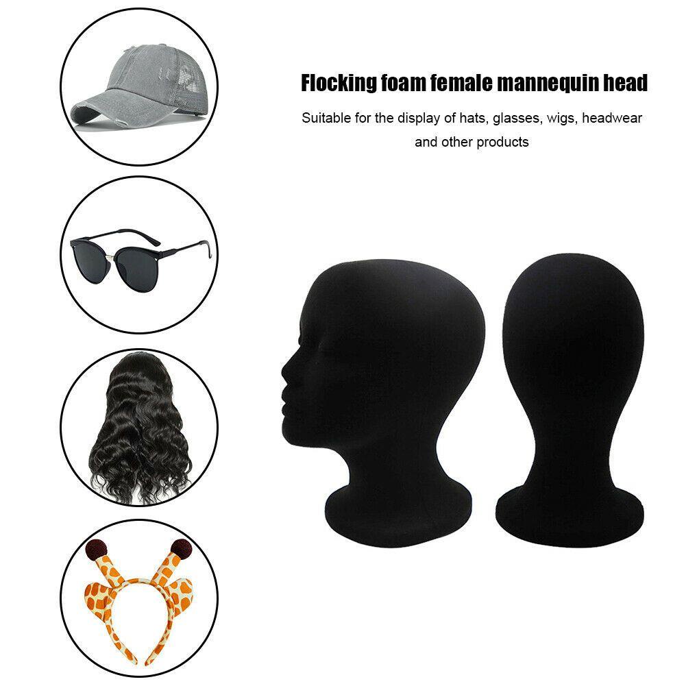 11.8'' Female Foam Mannequin Head Model Dummy Wig Glasses Hat Display Stand