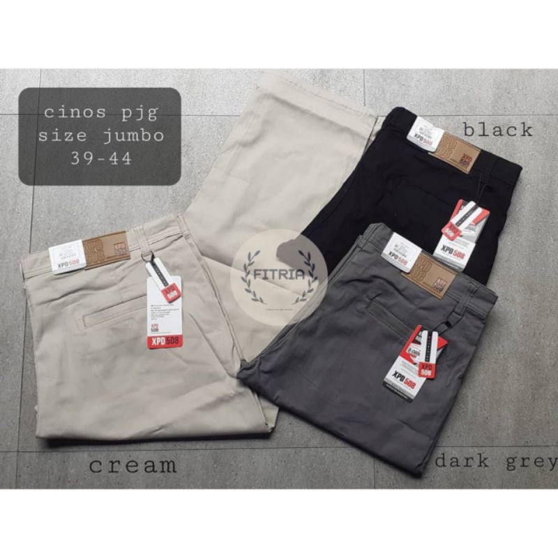 [BERGARANSI][COD] SIZE SUPER JUMBO 38-44 XPD CHINO PANJANG PREMIUM BAHAN TEBAL FM
