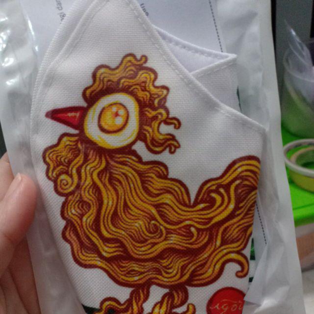 Masker Kain Rangkap Anti Air Igor Ayam Untuk Penggemar Mi Instan