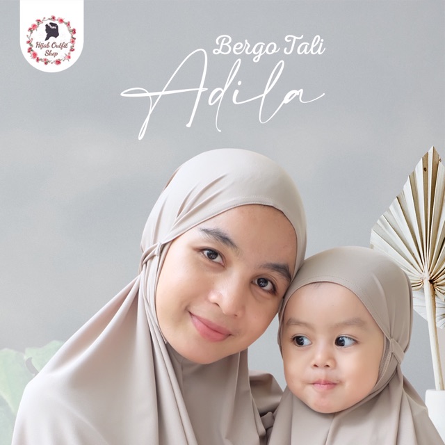 bergo tali adila / bergo tali daily / bergo tali couple anak dan ibu