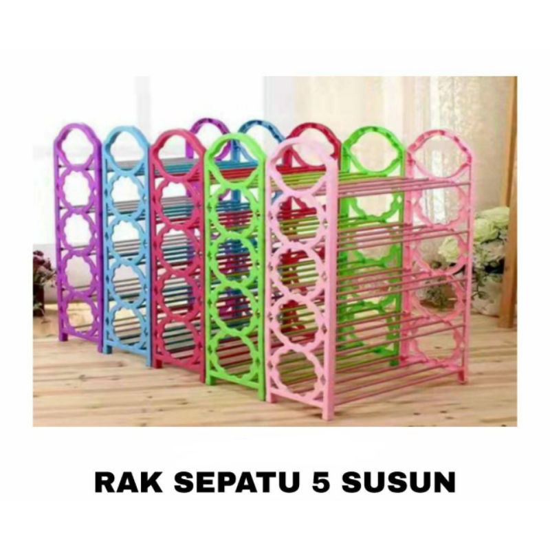 rak sepatu warna 5 susun