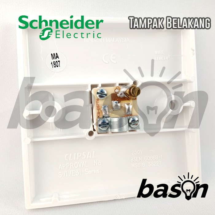 SCHNEIDER Classic TV Socket 75 OHM Co-Axial - Clipsal - Soket Televisi