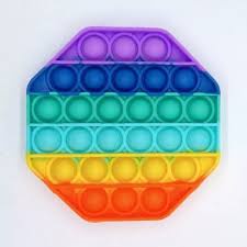 KAGU Fidget Pop It Square Mainan Edukasi Anak Rainbow Popit-HEXAGONAL