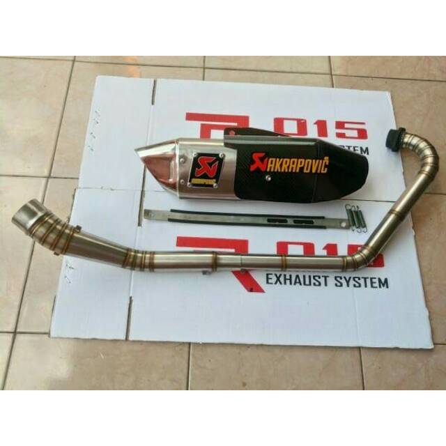 Knalpot Akrapovic Tameng Carbon Full Set Xabre, Byson, NVA, NVL, R15