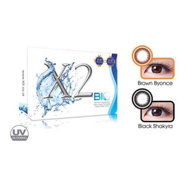 Softlens murah x2bio black shakyra & brown byonce /x2 bio/black/brown