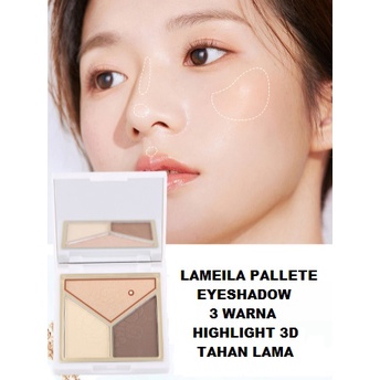 LAMEILA PALET EYESHADOW 3 WARNA PILIHAN HIGHLIGHT 3D TAHAN LAMA 5097